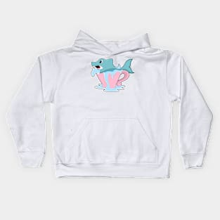 Dolphin with Cup of Water Kids Hoodie